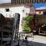 Louis xvi style trumeau painted mirror  163x84cm