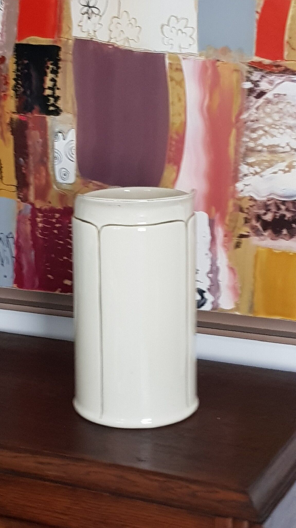 Pitcher art deco in earthenware