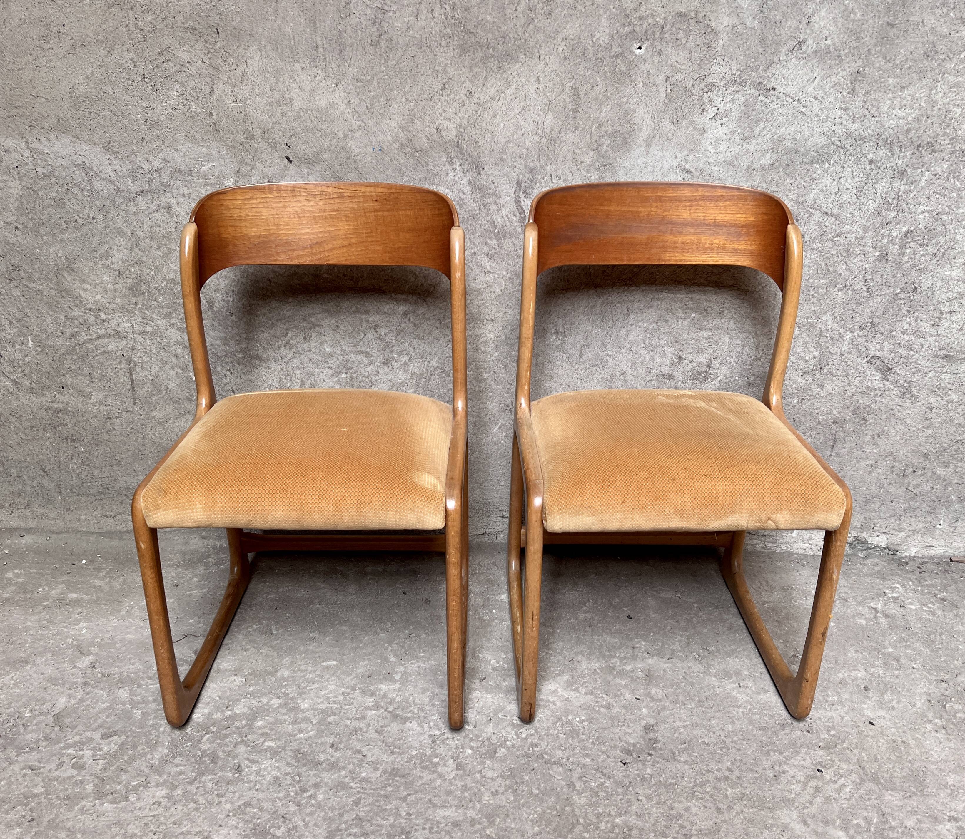 Pair of Baumann Traineau chairs