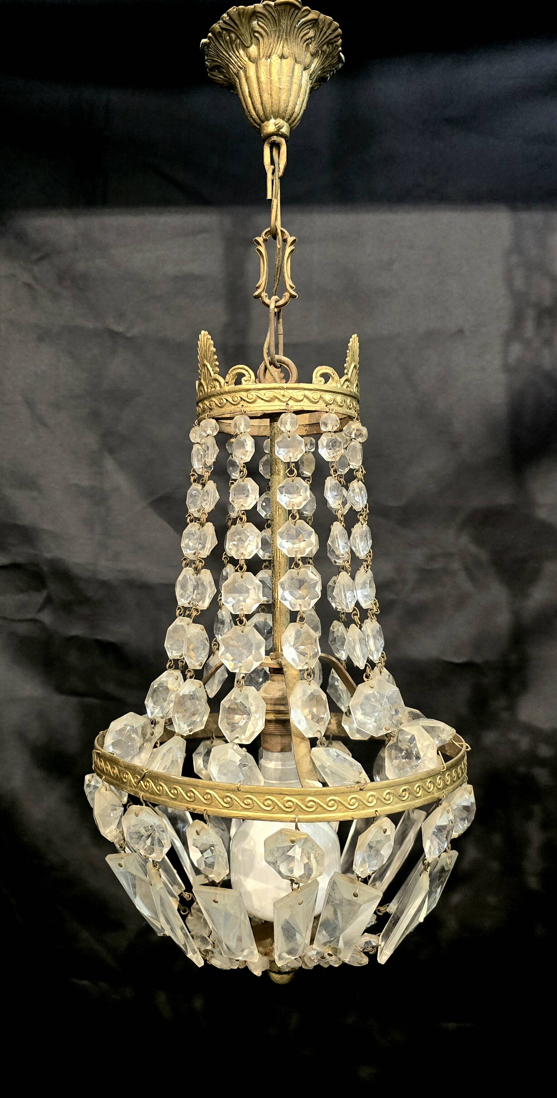 Small 20th century hot air balloon chandelier