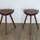 Pair of organic mahogany stools