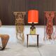 Large glazed ceramic art table lamp by Bjørn Wiinblad for Rosenthal, 1960s