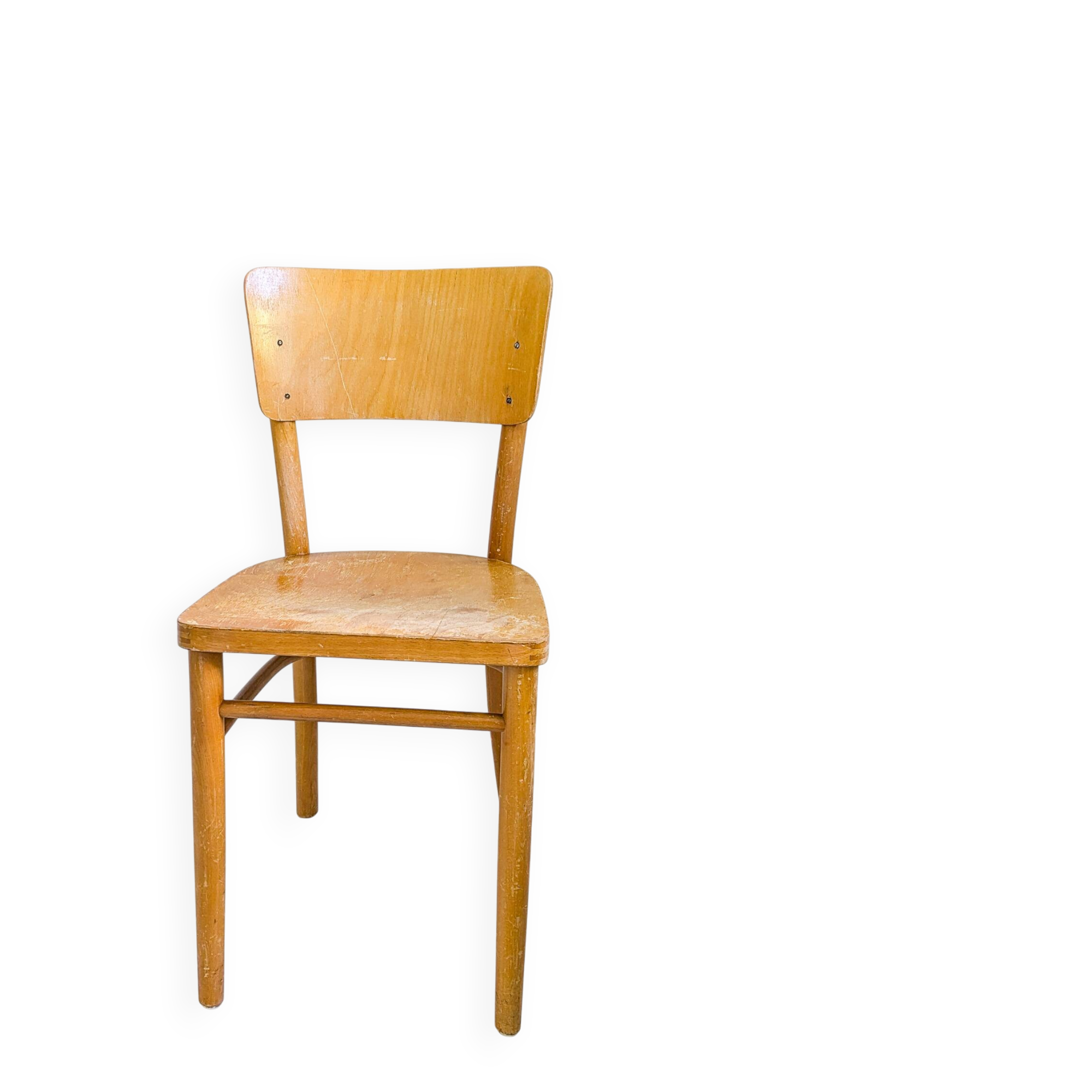 Chaise vintage Frankfurter en bois Mid-Century design rétro classique pour