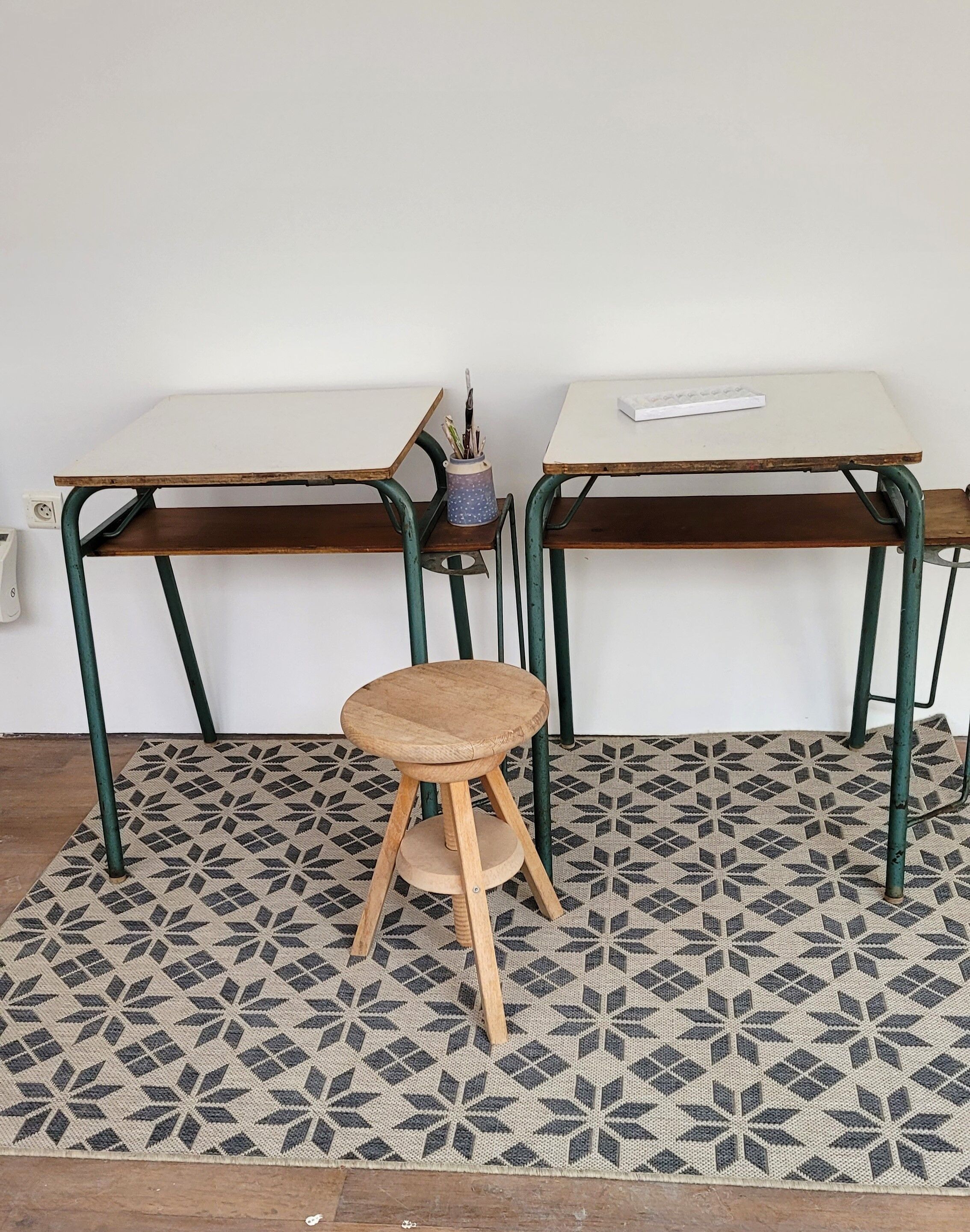 Vintage school drawing table