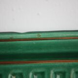 Green and gold ceramic dish