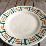 Badonviller ceramics round plate quiberon collection