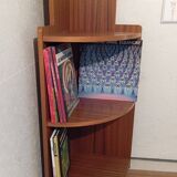 1960s teak corner shelf unit