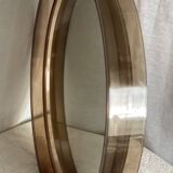Gilac round mirror smoked Plexiglas vintage 1960