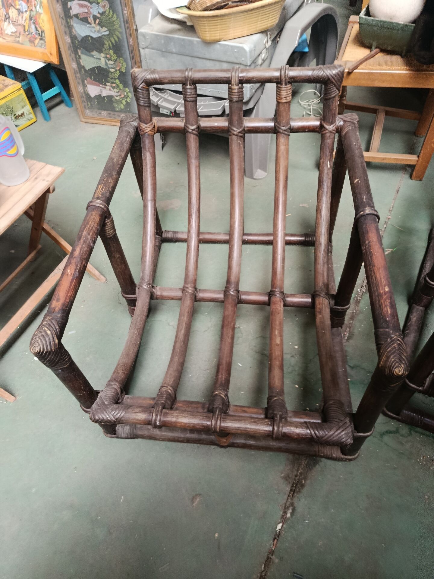 Rattan armchair