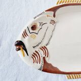 Impressive fish service 12 plates and 1 ceramic tray Author Quimper 1970s.