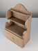 Hand-Carved Folk Art Pine Cutlery Rack with Drawer, 1950s