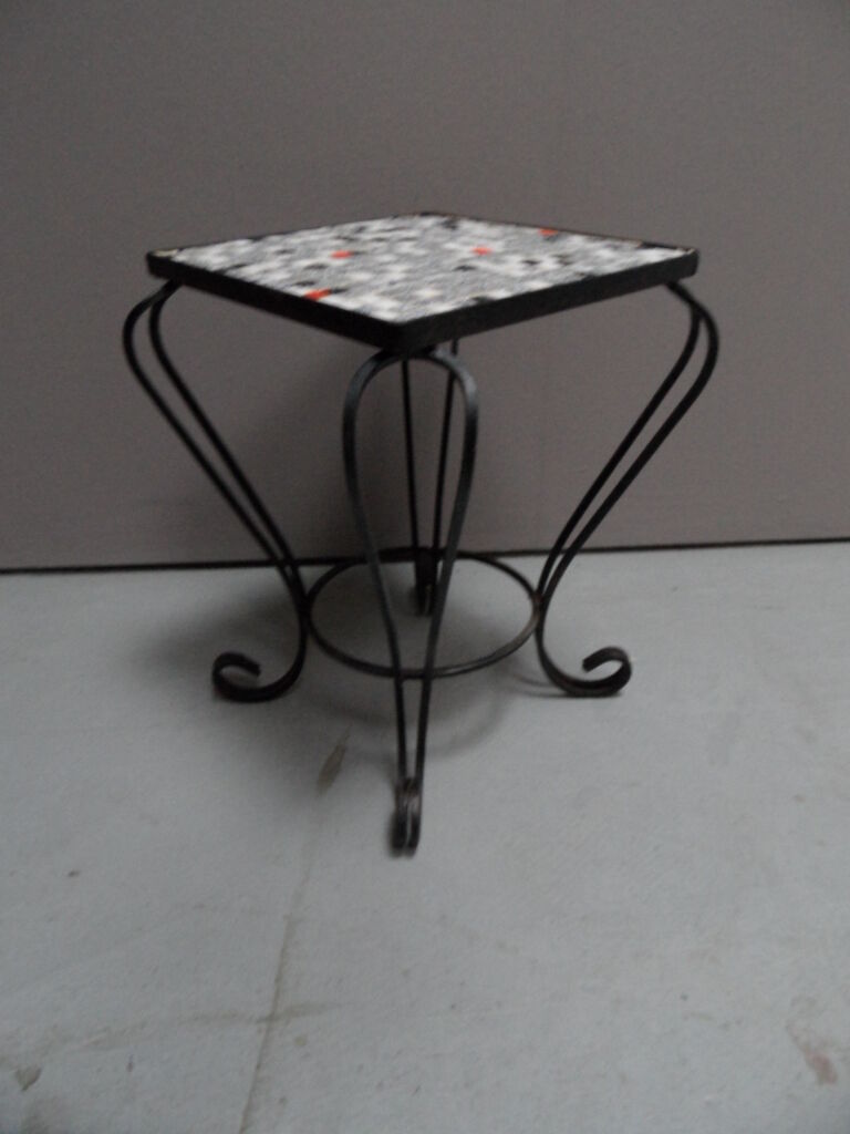Vintage sidetable with tiles 1960's