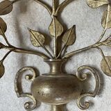 Paire d’appliques feuillage doré circa 1960
