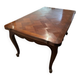 Large extendable dining table in Louis XV style – marquetry