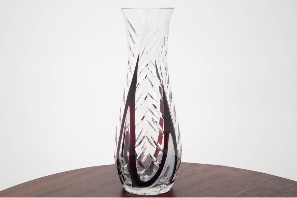Crystal Vase, Poland, 1970s
