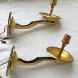 Pair of bronze wall lights