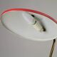 Red Shrink-Lacquered Brass Table Lamp, Germany, 1950s