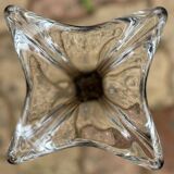 Smoky crystal designer vase, Murano Sommerso style, vintage, 1970s