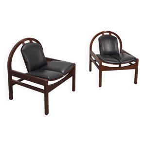 set de fauteuil en cuir
