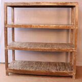 Old burmese teak workshop shelf original unbleached patina