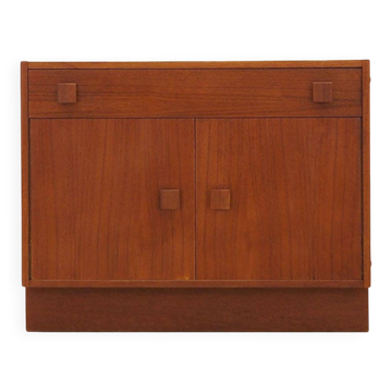 Danish Veneered Cabinet with Drawer, 1960s