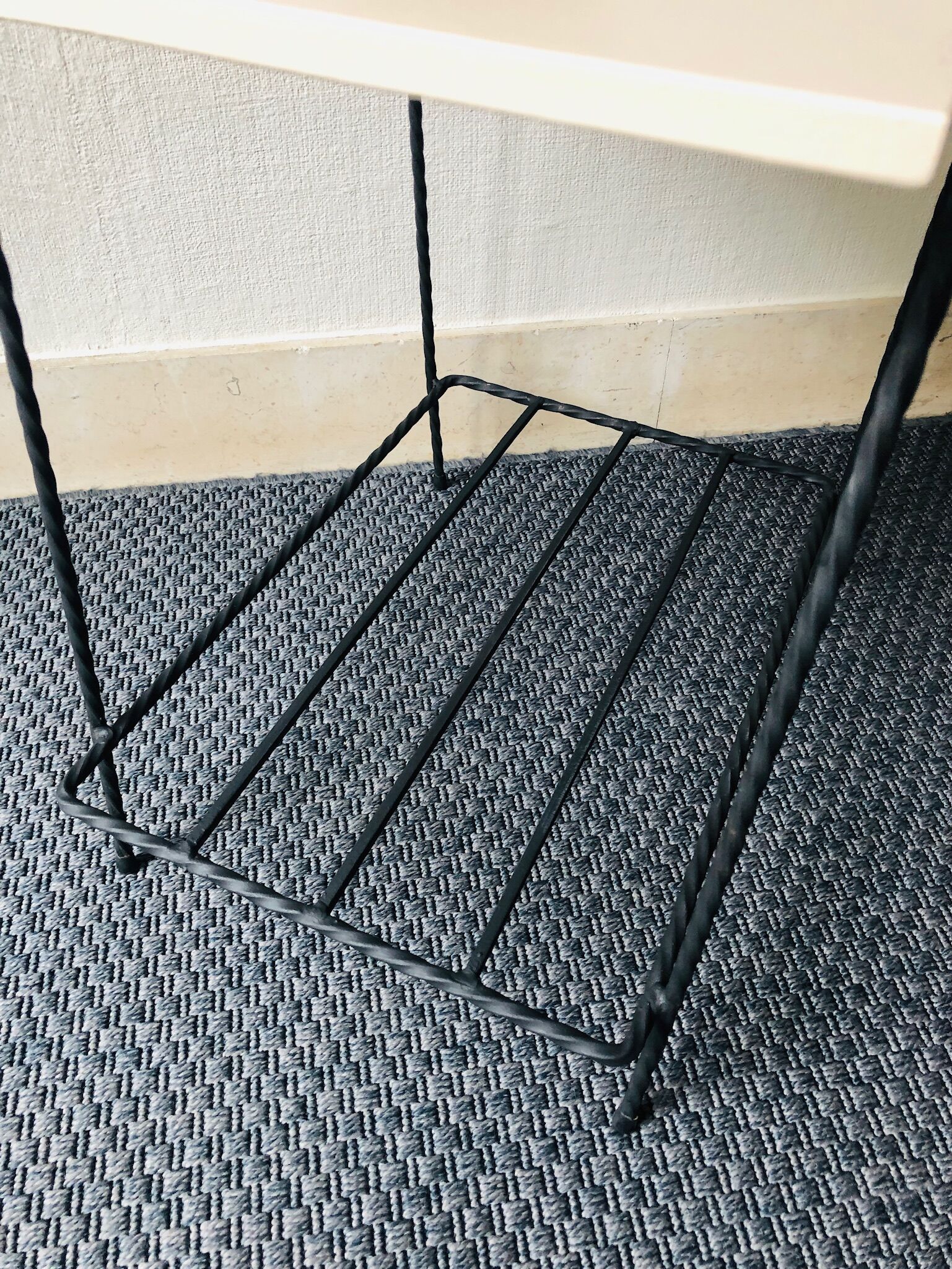 Metal and wood side table