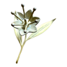 Fleur décorative en laiton