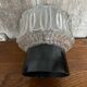 Antique Vintage Black Bakelite Mold Glass Ceiling Light