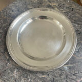 Flat Christofle round silver metal