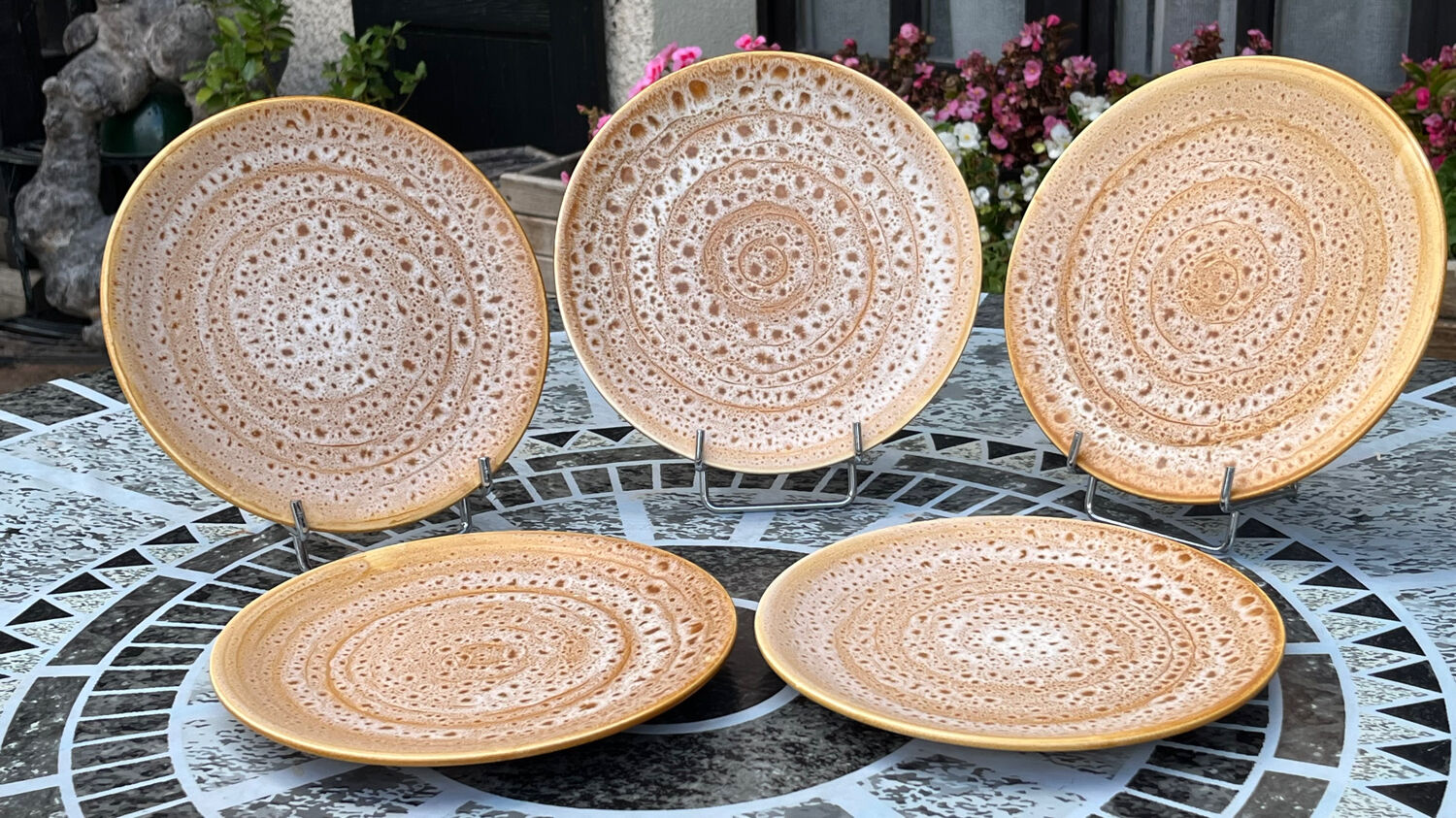 Lot of 5 dessert plates Niderviller 1950