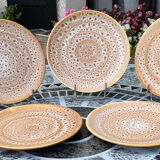 Lot de 5 assiettes à dessert Niderviller 1950