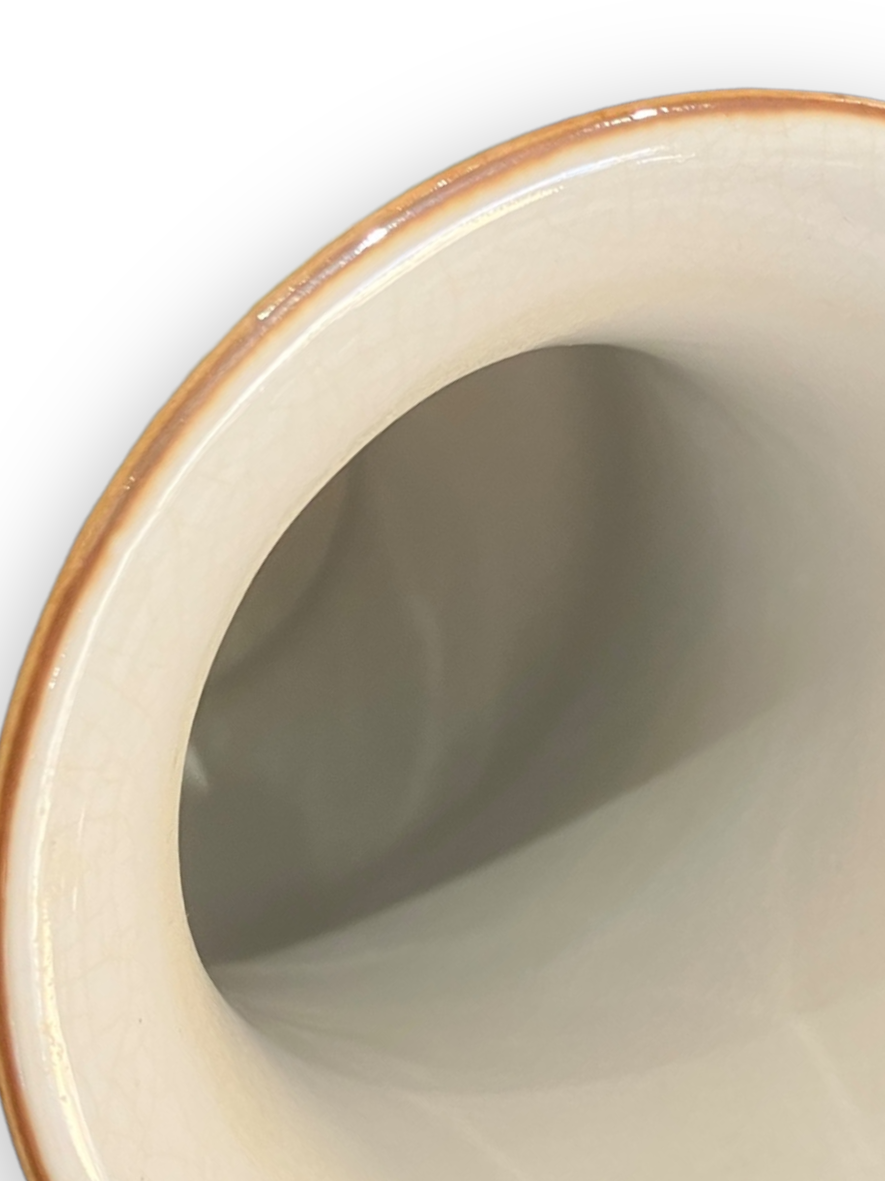 Green cracked ceramic vase Elephant Handles China XXth