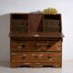 Swedish drop-leaf desk, antique – Scandinavian folk furniture – year 1783
