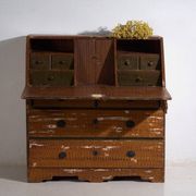Swedish drop-leaf desk, antique – Scandinavian folk furniture – year 1783