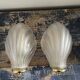 Pair of shell appliques or glass paste shells