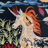 Large Unicorn with Fire Feet Tapestry