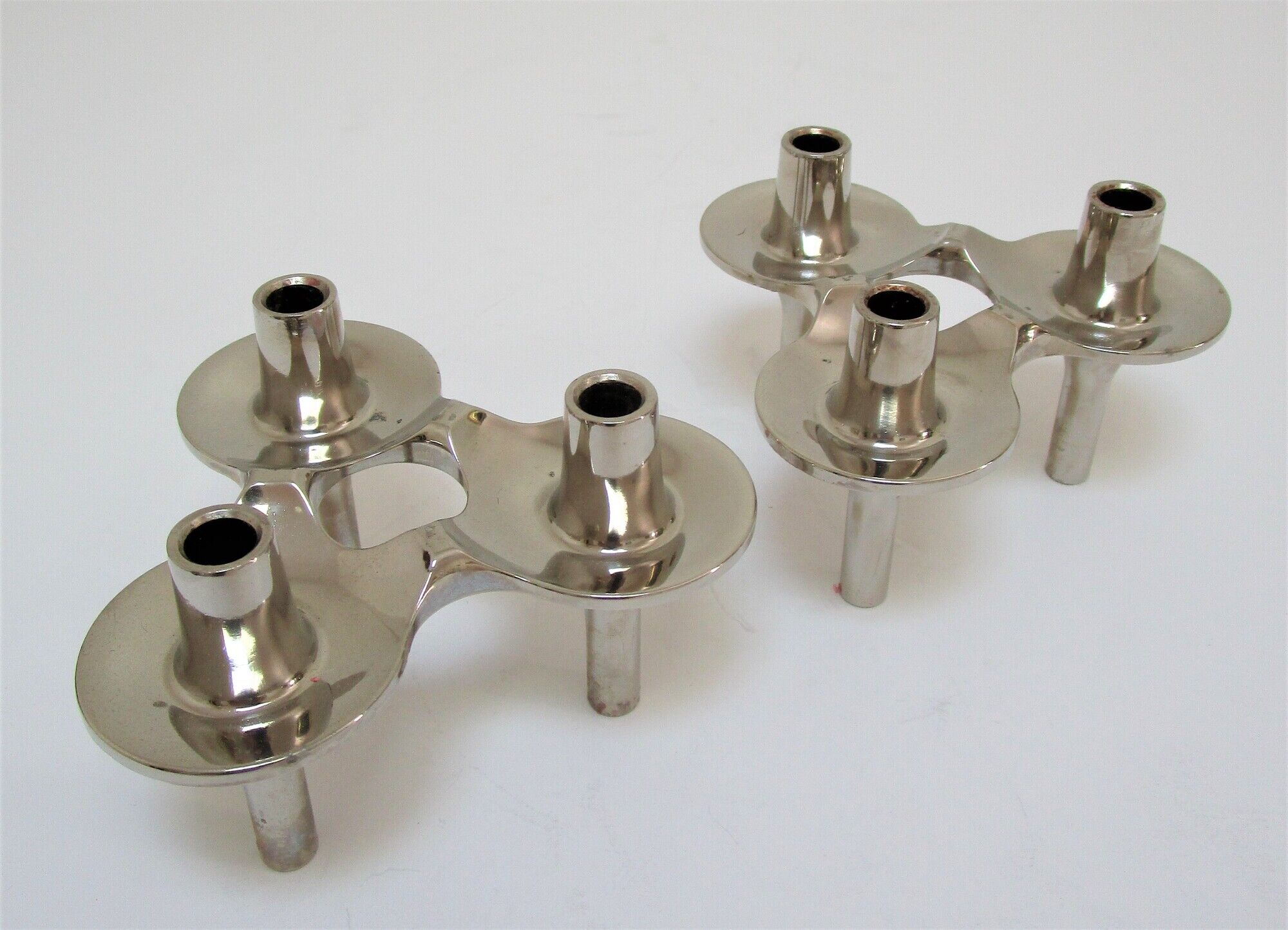 Pair of orion candle holders by fritz nagel and caesar stoffi