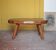 Table basse brutaliste en bois de loupe orme, déco intérieur,table de salon