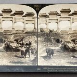 Ancient photography stereo, stereograph, luxury albumine 1903 Ming Royal Tombs, China