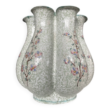 Grand vase polylobé Italien par Volpi Deruta des années 60-70