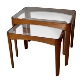 A pair of teak tables, Denmark, 1970s