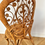 Rattan chair peacock inspiration Emmanuelle