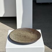 Plat en céramique vert indonésien D:26,5