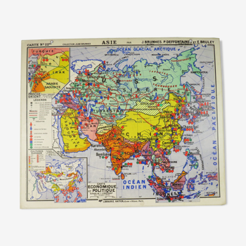 Old school map Asia No.22 - Jean Brunhes collection