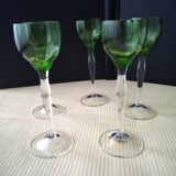 5 Verres à liqueur en verre soufflé