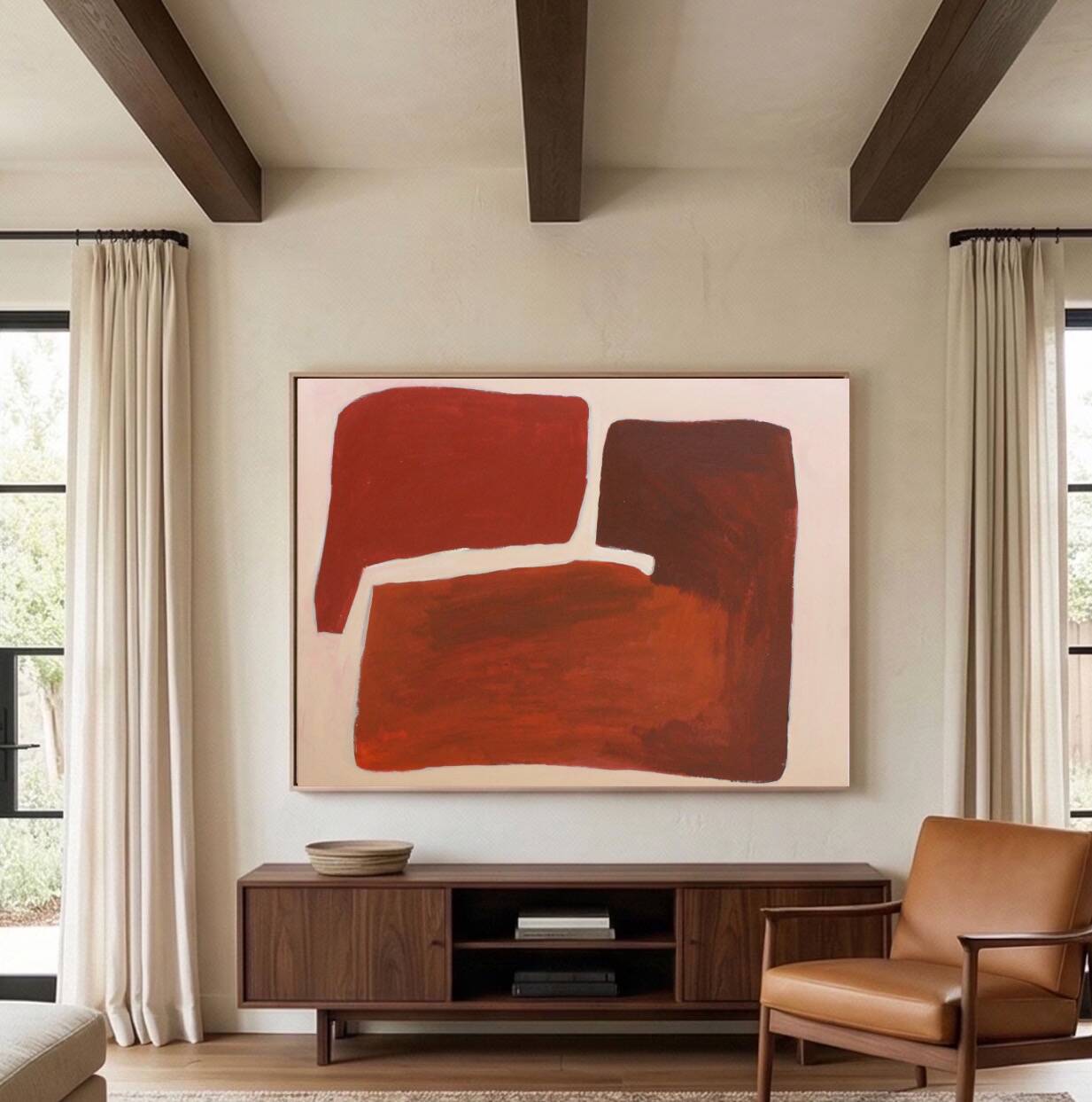 Peinture sur toile tendue "Soft Connection" 100x80cm