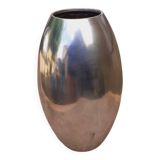 Polished cast aluminum vase, 1960s