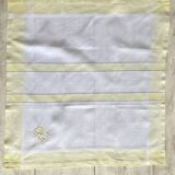 8 serviettes anciennes damassées monogrammées CG - Métis - 57x58 cm