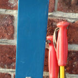 Retro pair of ski's child in blue wood 119 cm