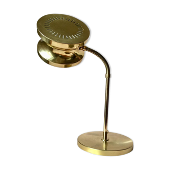 Midcentury Swedish Large Brass Table Lamp by Tyringe Konsthantverk